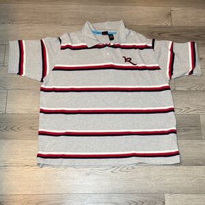 Rocawear Men's Short Sleeve Striped Polo Shirt 3XL